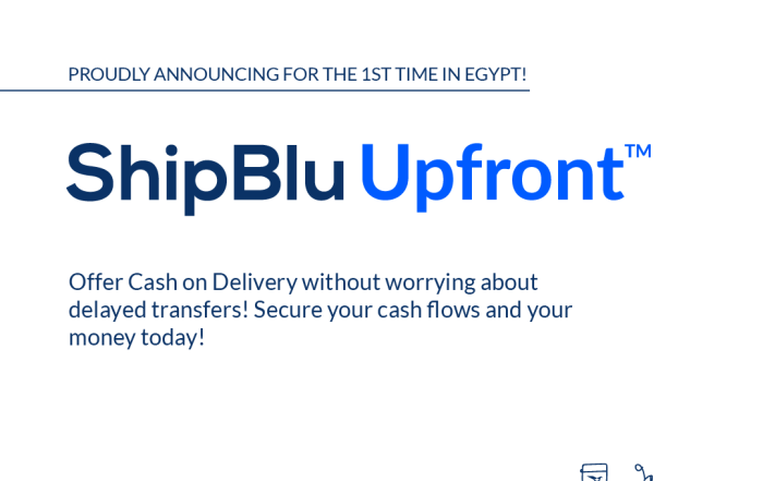 ShipBlu Upfront ™ .. تحويلاتك مقدمًا